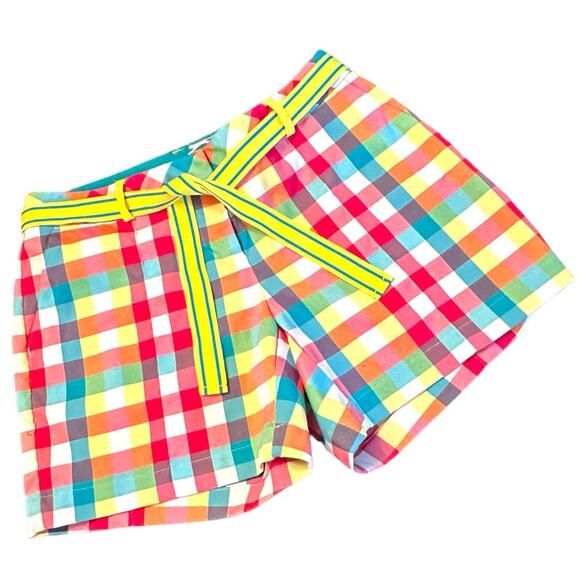 Slazenger - NWT Women's MultiColored Checker Scooter Golf Shorts Size 2 - Picture 1 of 3